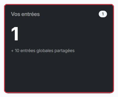 Le compteur de vos entrées, plus celles partagées par VestaRadio