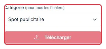 Le sélecteur de catégorie s applique à tous les fichiers de l envoi