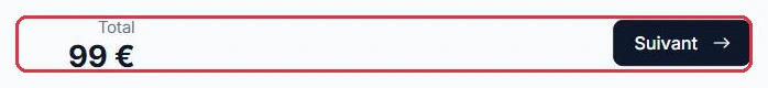 Le total se met à jour à chaque choix, en bas de l assistant