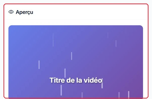 L aperçu montre le rendu de la vidéo en temps réel