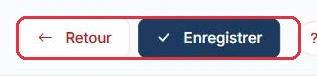 Le bouton « Enregistrer », en haut à droite de l'éditeur.